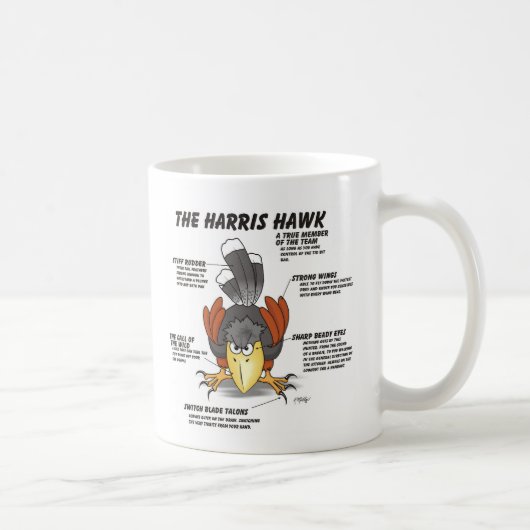 ハリスホークのキャラクター コーヒーマグカップ (右)
