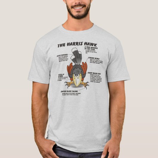 ハリスホークのキャラクター Tシャツ (正面)