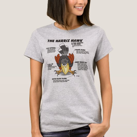ハリスホークのキャラクター Tシャツ (正面)