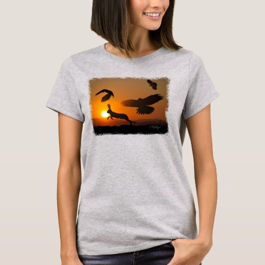 ハリスホークの狩猟 Tシャツ (正面)