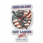 ハリスワルツチリーブレスキャットレディースユナイトヒーロー猫 シール (正面)
