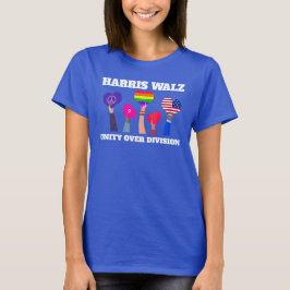 ハリスワルツユニティオンバイディビジョンLGBTQダークブルー Tシャツ