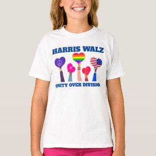 ハリスワルツユニティオンバイディビジョンLGBTQダークブルー Tシャツ