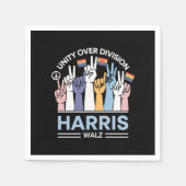 ハリスワルツワルツ2024ユニティ・オーバー・ディビジョン スタンダードカクテルナプキン (正面)