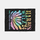 ハリスワルツ2024より明るい明日の絞り染め フリースブランケット (正面(横))