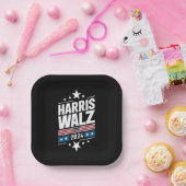 ハリスワルツ2024カマラハリスティムワルツ2024 ペーパープレート (パーティー)