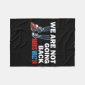 ハリスワルツ2024カマラハーには戻らない フリースブランケット (正面(横))