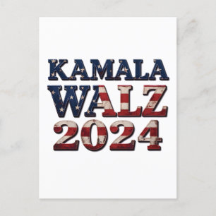 ハリスワルツ2024年選挙運動カマラティムワルツ シーズンポストカード