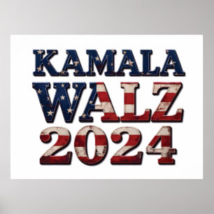 ハリスワルツ2024年選挙運動カマラティムワルツ ポスター