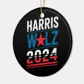 ハリスワルツ2024年選挙運動カマラハリスティムワルツ セラミックオーナメント (左)