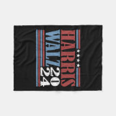 ハリスワルツ2024年選挙運動カマラハリスティムワルツ フリースブランケット (正面(横))