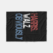 ハリスワルツ2024年選挙運動カマラハリスティムワルツ フリースブランケット (正面(横))