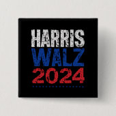 ハリスワルツ2024年選挙運動カマラハリスティムワルツ 缶バッジ (正面)