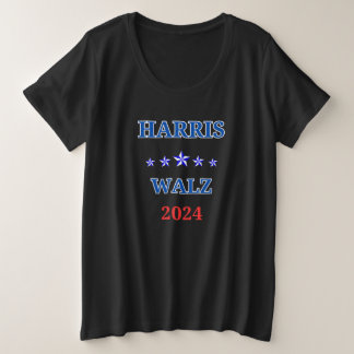 ハリスワルツ2024年選挙運動カマラ プラスサイズTシャツ