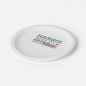 ハリスワルツ2024文字レトロヴィンテージ動揺してデ ペーパープレート (アングル)