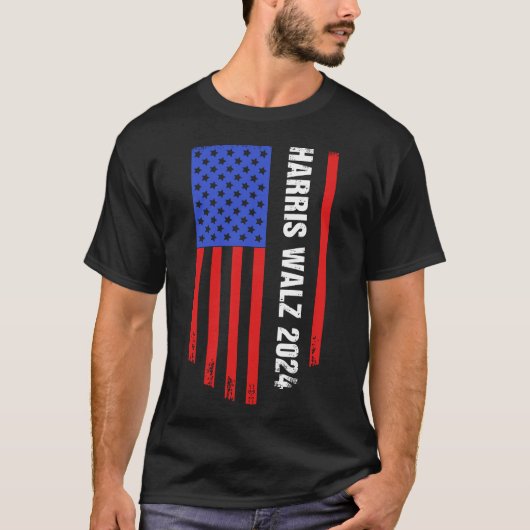 ハリスワルツ2024米国国旗 Tシャツ (正面)