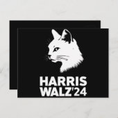 ハリスワルツ2024選挙おもしろいキャットカマラティム ポストカード (正面/裏面)