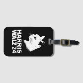 ハリスワルツ2024選挙おもしろいキャットカマラティム ラゲッジタグ (正面横)