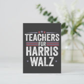 ハリスワルツ2024選挙カマラティムの先生 案内ポストカード (スタンド正面)