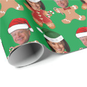 ハリスワルツ2024顔ジンジャーブレッドクリスマス ラッピングペーパー (ロールコーナー)
