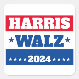 ハリスワルツ Tim Walz 2024キャンペーンブルーレッド スクエアシール