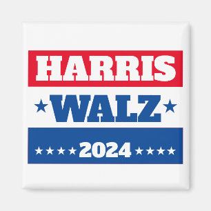 ハリスワルツ Tim Walz 2024キャンペーンブルーレッド マグネット