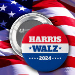 ハリスワルツ | Tim Walz 2024キャンペーンブルーレッド 缶バッジ<br><div class="desc">Harris Walz 2024キャンペーンブルーレッド</div>