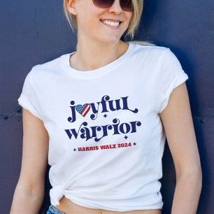 ハリスワルツJoyful Warrior USA国旗のハート選挙 Tシャツ