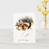 ハリスンフィッシャー"6月"パーソナライズなNotecard カード (黄色い花)