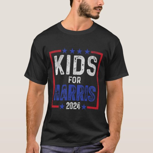 ハリス大統領のために子供たち幼児はKamala Harを愛する Tシャツ (正面)