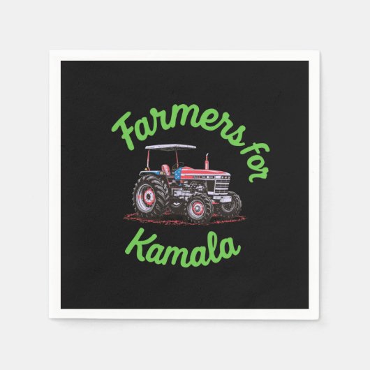 ハリス大統領を支持するカマラヤの農家 スタンダードカクテルナプキン (正面)