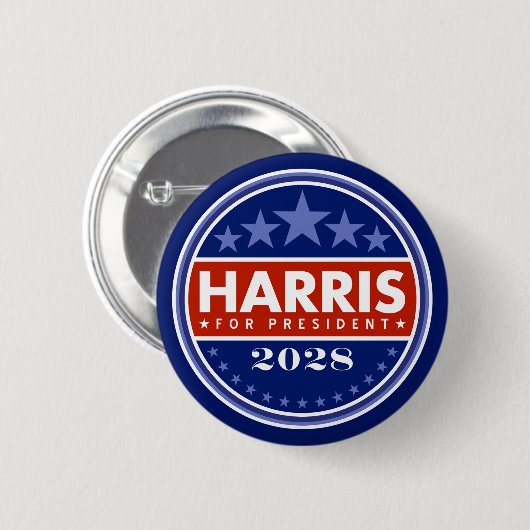 ハリス大統領2028 缶バッジ (正面&裏面)