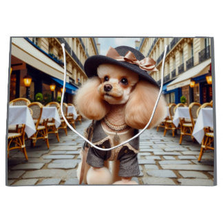 ハリス夫人はパリスのプードル ラージペーパーバッグ