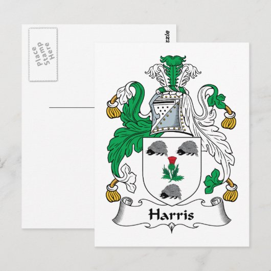ハリス家紋 ポストカード (正面/裏面)