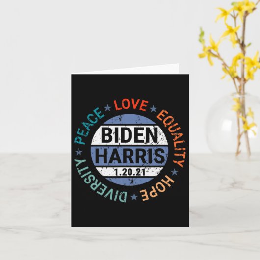 ハリス平和愛の平等の希望ダイバーシティ1月 カード (黄色い花)