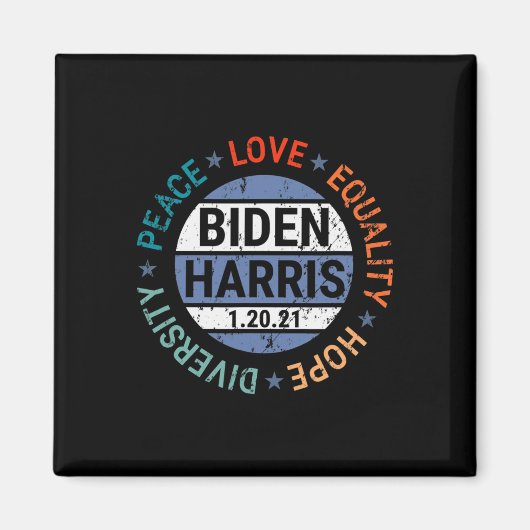 ハリス平和愛の平等の希望ダイバーシティ1月 マグネット (正面)