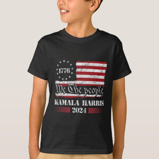 ハリス我々米国国旗 Tシャツ (正面)