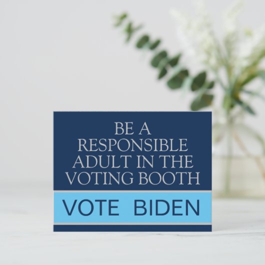 ハリス投票を成人投票の責任者とする ポストカード (スタンド正面)