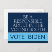 ハリス投票を成人投票の責任者とする ポストカード (正面/裏面)