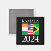 ハリス投票2024インドアメリカンジャマイカ国旗 マグネット (正面/裏面)