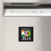 ハリス投票2024インドアメリカンジャマイカ国旗 マグネット (インサイチュ (食洗機))