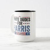 ハリス支援大統領カマラ大統領のためのホワイトダデス ツートーンマグカップ (正面左)