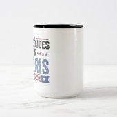 ハリス支援大統領カマラ大統領のためのホワイトダデス ツートーンマグカップ (中央)