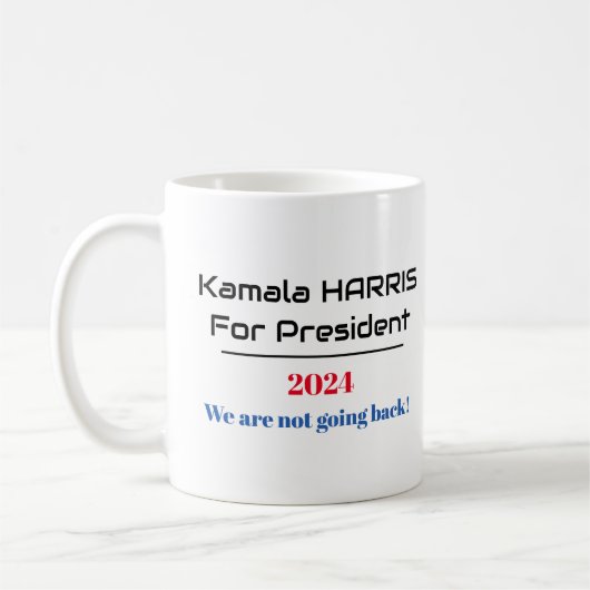 ハリス社長2024年「戻らない」 コーヒーマグカップ (左)