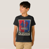 ハリス私は2024年の話引用文大統領選挙キャンペーン Tシャツ (正面フル)