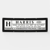 ハリス警告ズ標識 横断幕 (横)