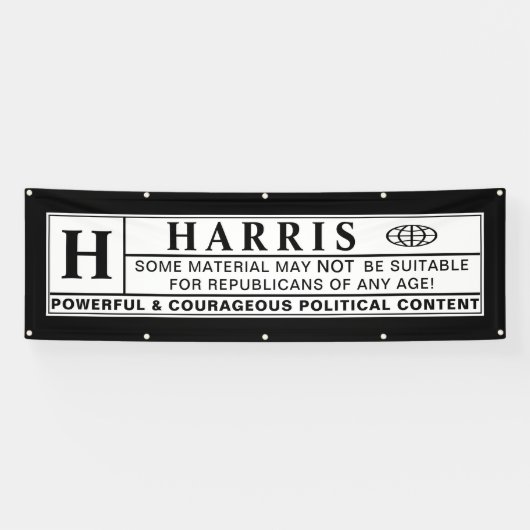 ハリス警告ズ標識 横断幕 (横)