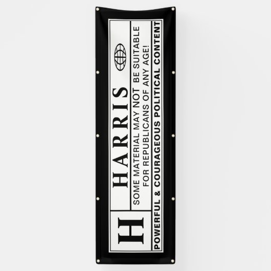 ハリス警告ズ標識 横断幕 (縦)