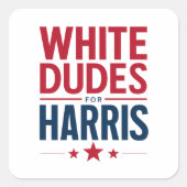 ハリス選挙のためのホワイトダデスKamala Harris 2024 スクエアシール (正面)