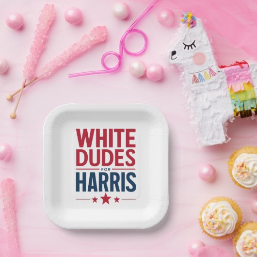 ハリス選挙のためのホワイトダデスKamala Harris 2024 ペーパープレート (パーティー)